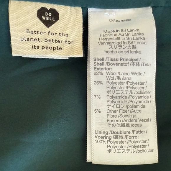 Madewell Brushed Oversized Dorset Blazer Green Wool Blend Coat Jacket 1X - Picture 11 of 14